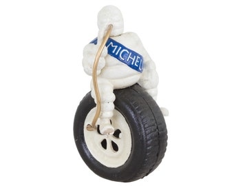 Cast Iron Bibendum Michelin Man On Tyre Retro Ornament Garage Collectable Automobile