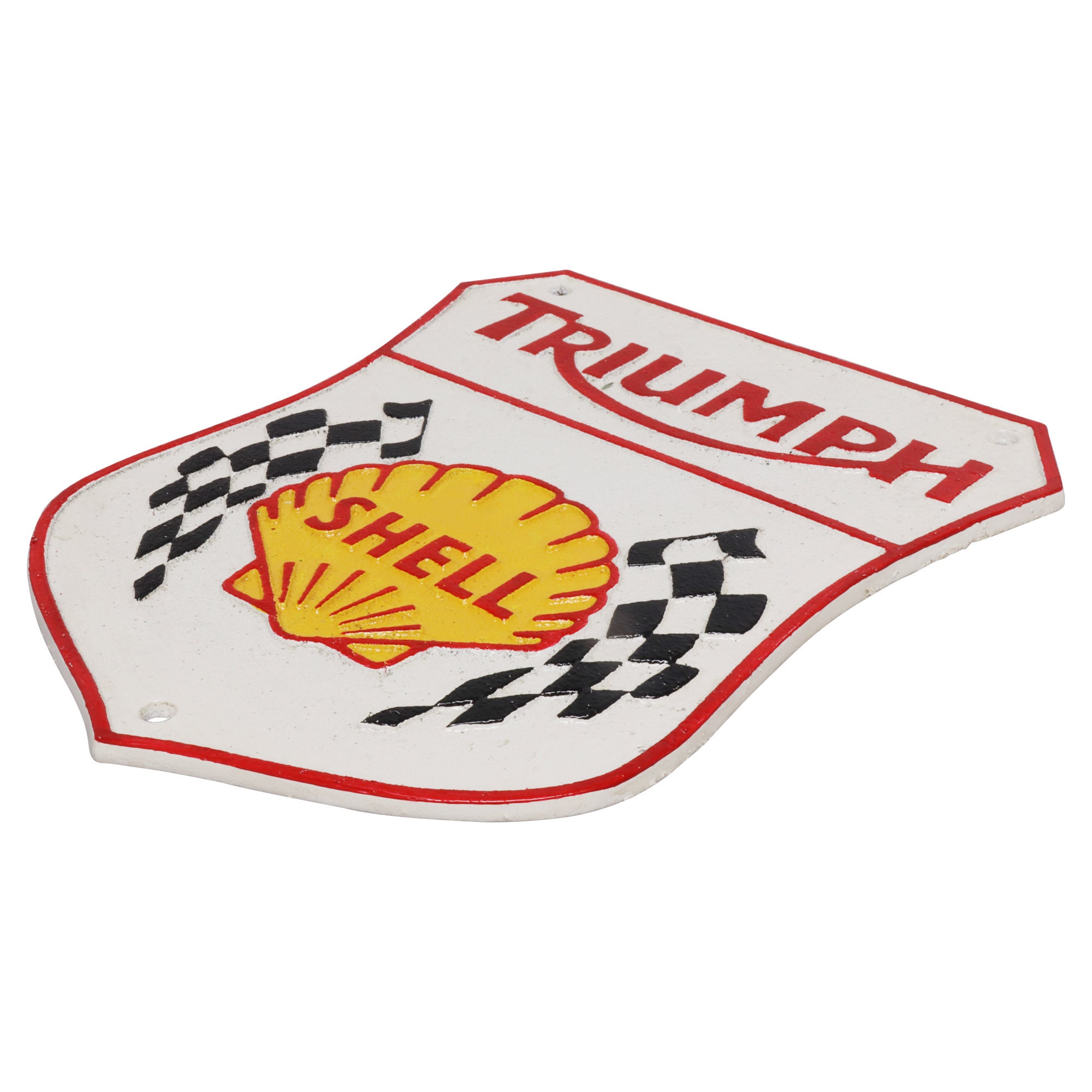 TRIUMPH SHELL 鋳鉄製 サインプレート アンティーク