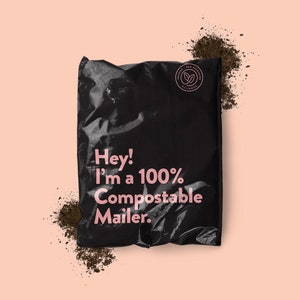 100% Compostable Mailers - Made from Plant Materials - PBAT, PLAT - Plastic FREE - Fully Biodegradable - 2 Sizes!