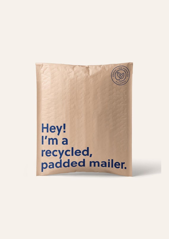 100% Recycled Bubble Mailers - Sustainable - Reused - Recycled