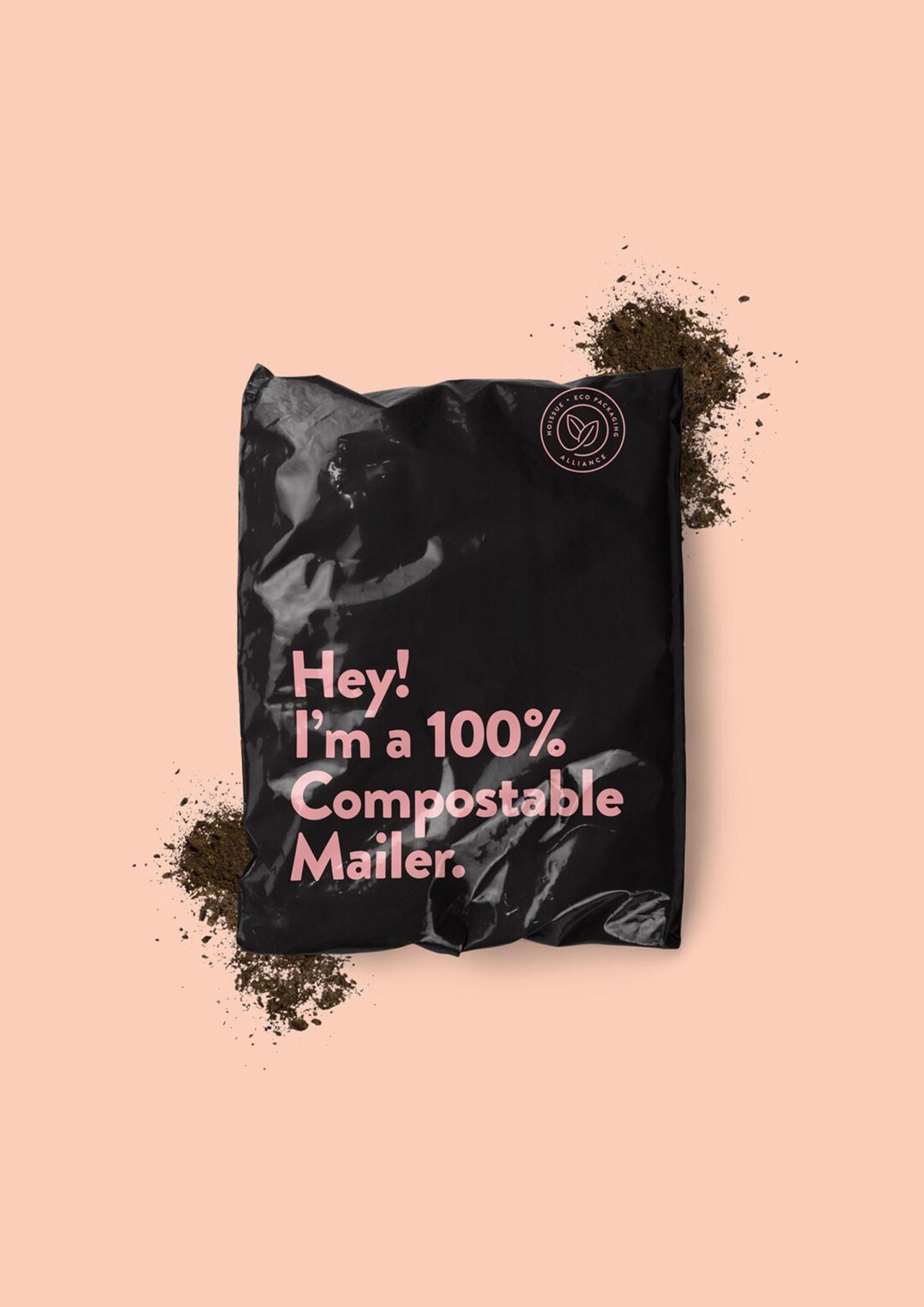 100 Compostable Mailers Made From Plant Materials PBAT, PLAT Plastic