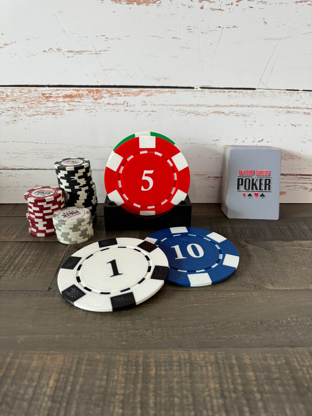 Unique Poker Chip Coasters Set Perfect Poker Player Gifts Etsy
