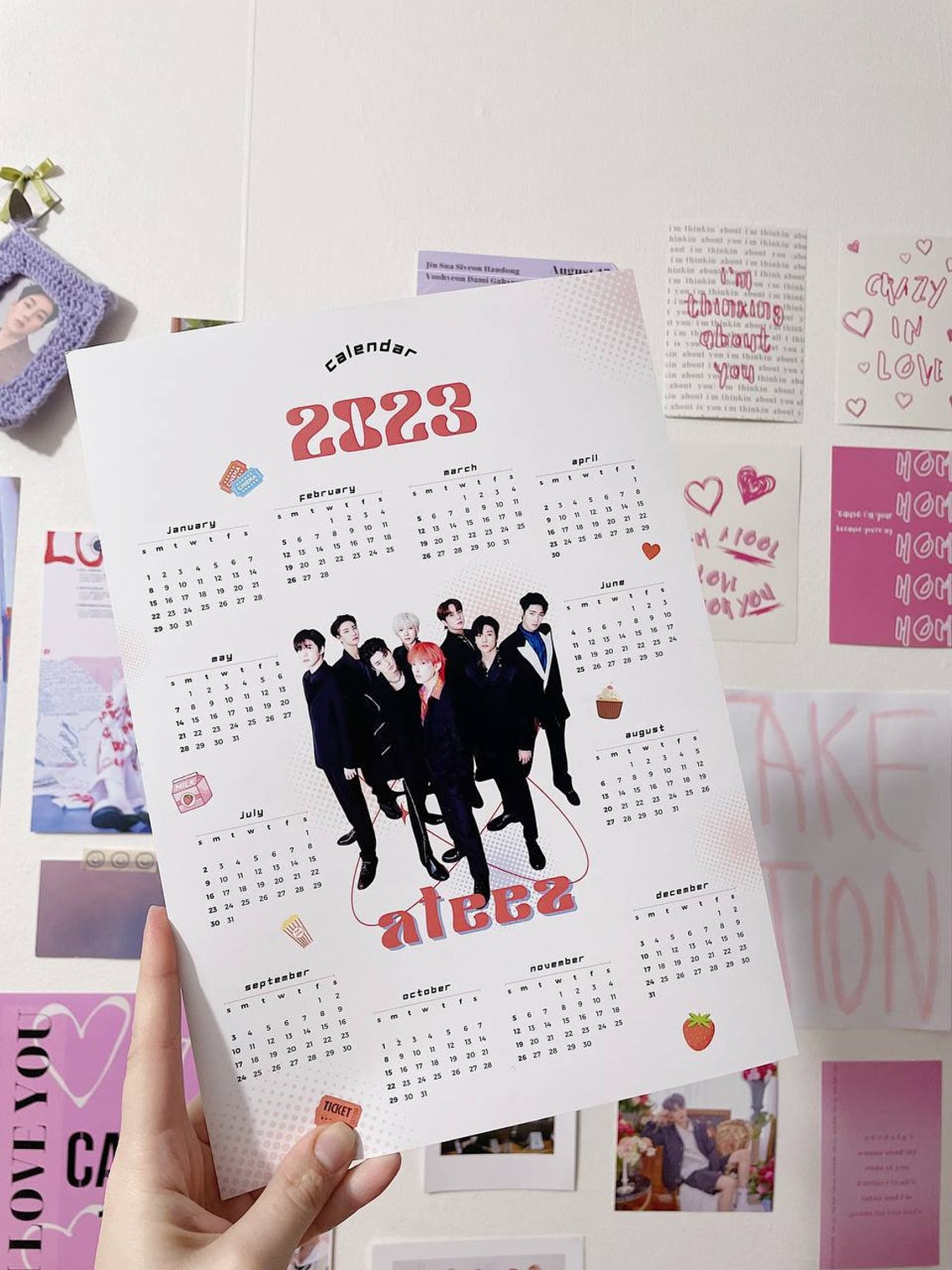 DIGITAL DOWNLOAD A4 2023 Kpop Calendar CUSTOM Made Printable - Etsy