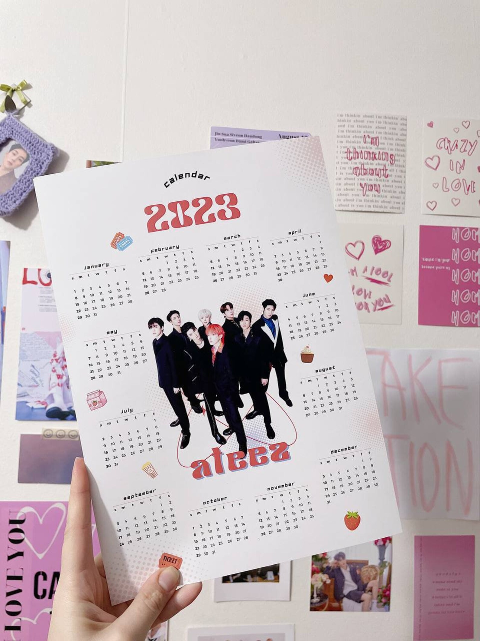 DIGITAL DOWNLOAD A4 2023 Kpop Calendar CUSTOM Made Printable Etsy