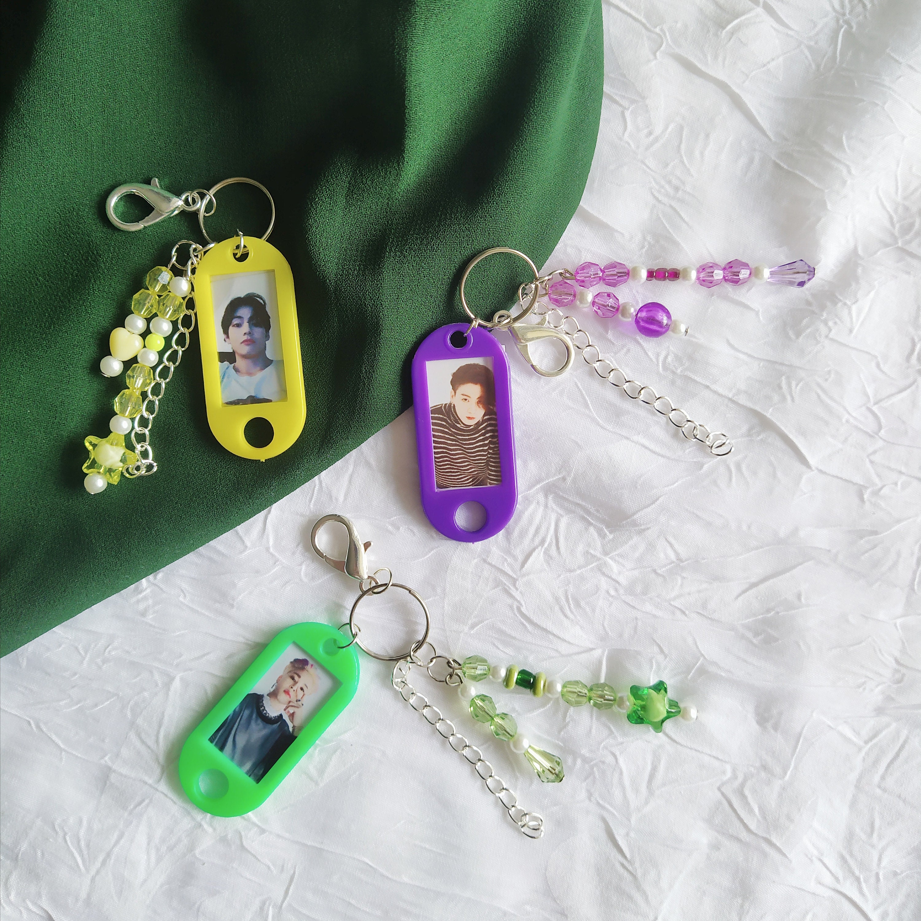 BTS keychain BTS cute beaded charm kpop keychain custom Etsy