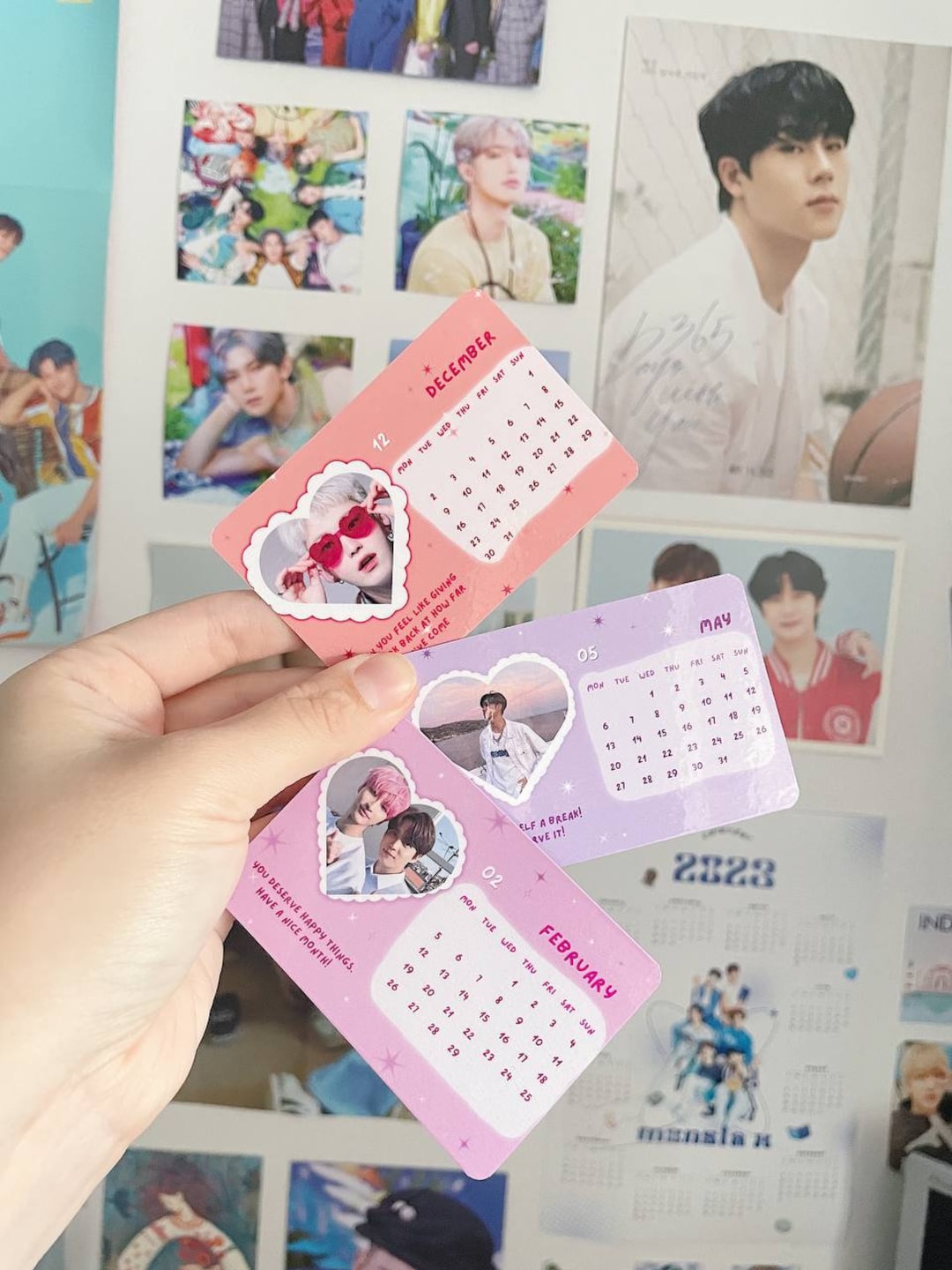 CUSTOM Photocards Calendar 2025, Kpop Calendar, Mini Calendar With