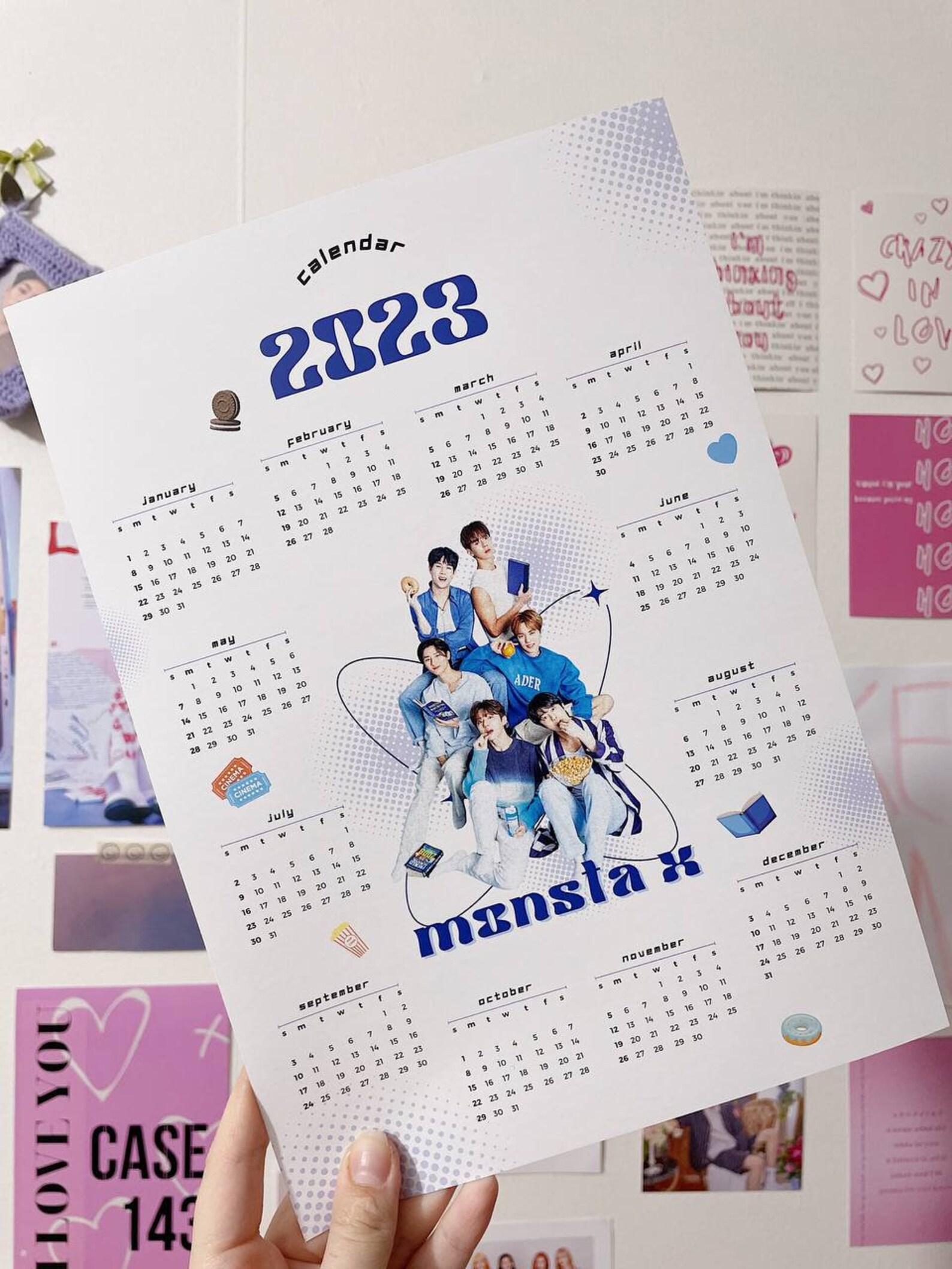 DIGITAL DOWNLOAD A4 2023 Kpop Calendar CUSTOM Made Printable Etsy