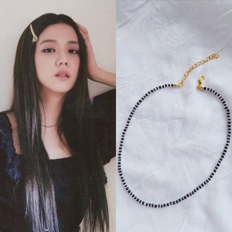 Beaded necklace choker inspired by Kim Jisoo sooyaaa Blackpink Etsy