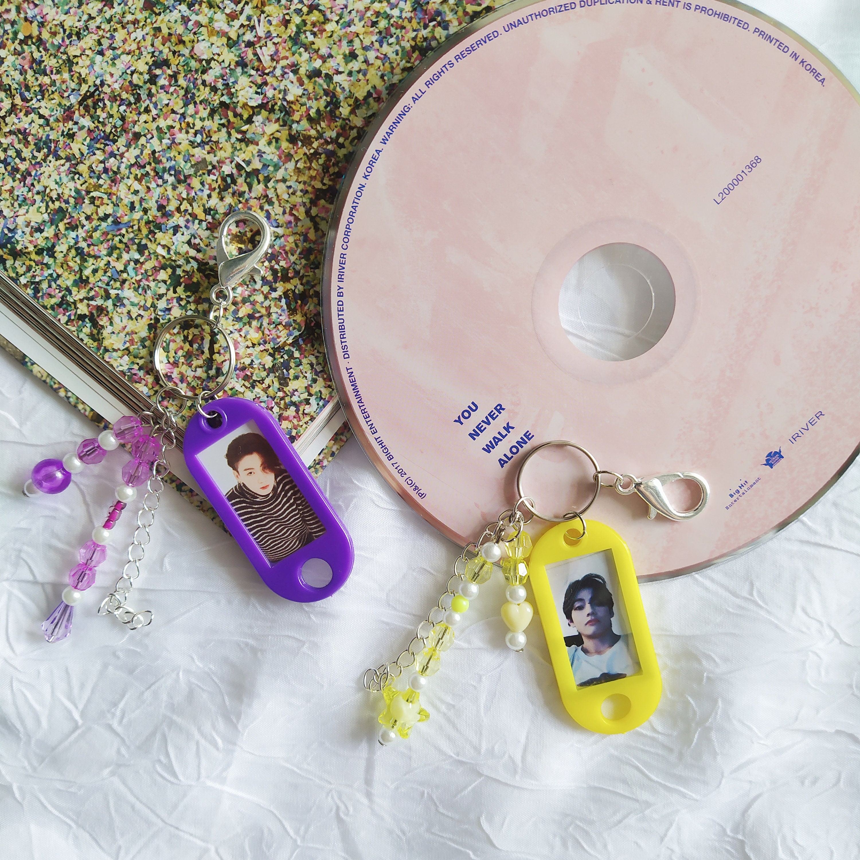 BTS keychain BTS cute beaded charm kpop keychain custom Etsy