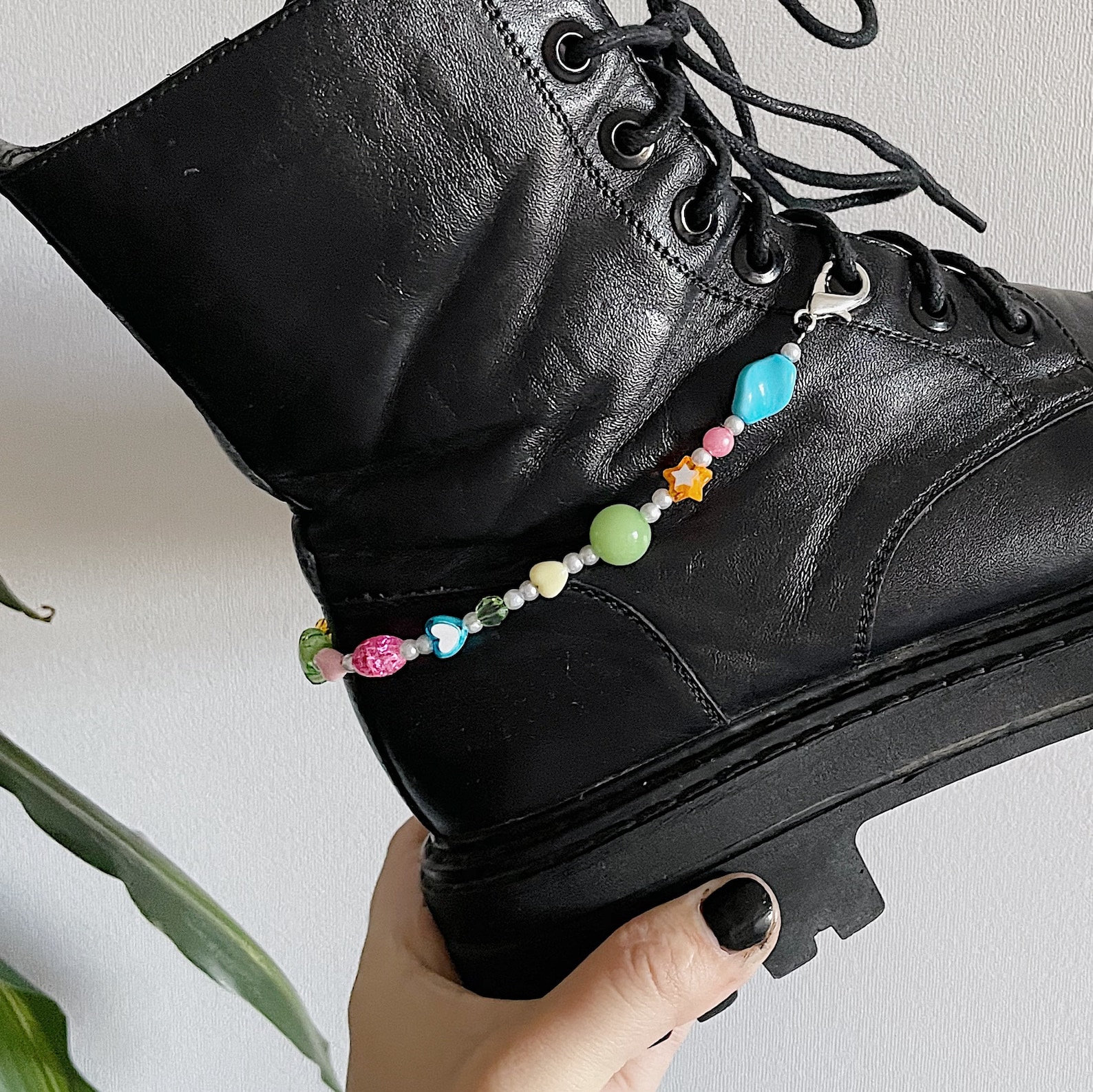 Beaded Shoe Chain Beaded Shoes Charm Hobicore Accessory Etsy