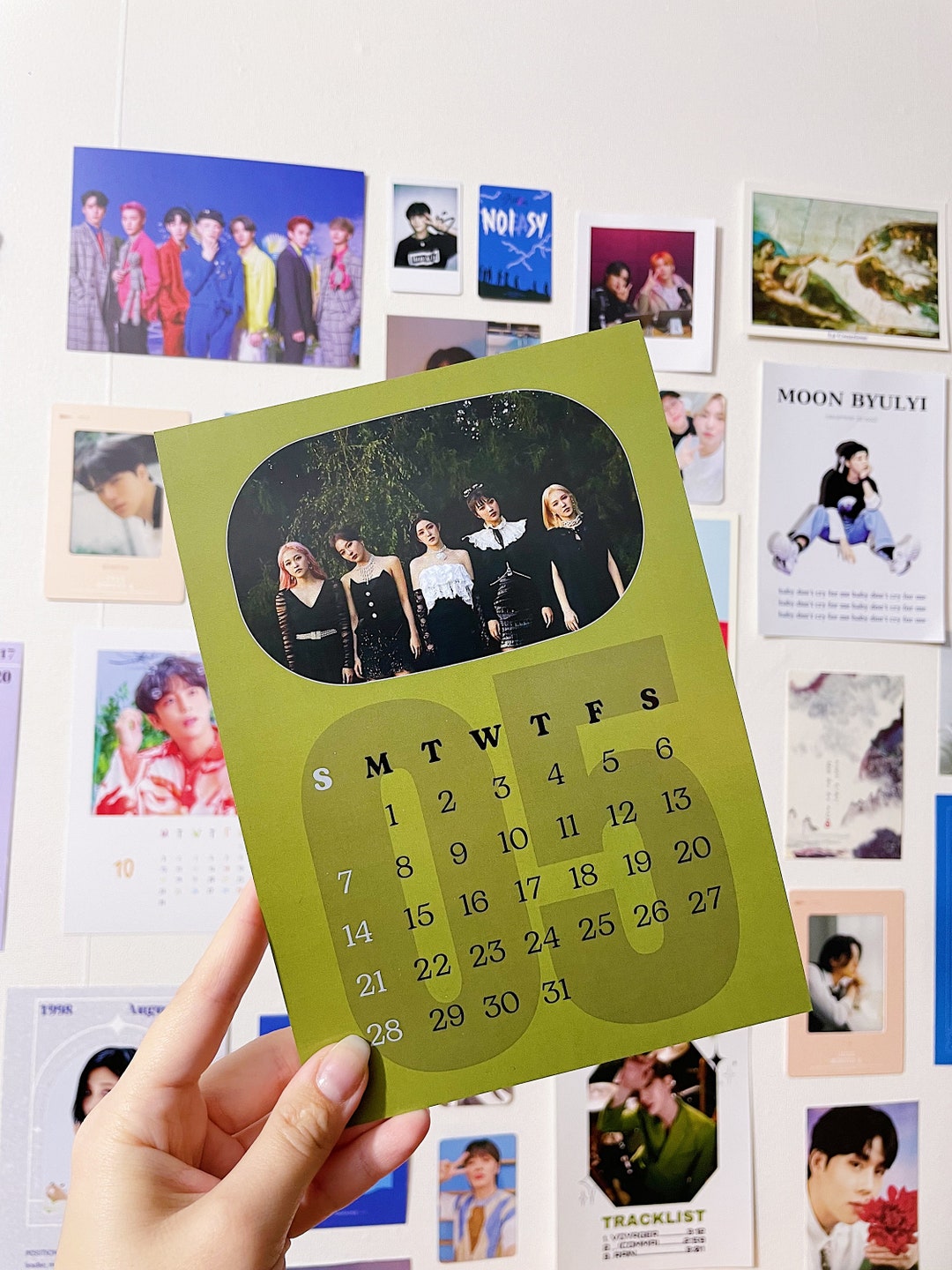 DIGITAL A5 2024 Kpop Calendar CUSTOM Made, you Choose Photos Kpop Table
