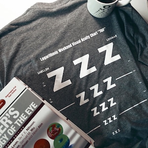 LogMAR Weekend / T-Shirt / Regali e abbigliamento medico per oftalmologo / Optometrista / Ottico / Professionisti della cura degli occhi