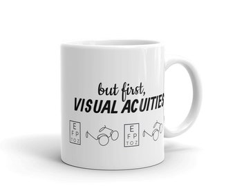 Acuité visuelle | tasse | Cadeaux et vêtements médicaux pour ophtalmologie/optométrie/opticien/étudiant/professionnels de la vue