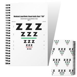 WeekendlogboekMAR-diagram | Notitieboek spiraal | Medisch geïnspireerde cadeaus voor oogheelkunde/optometrie/opticiens