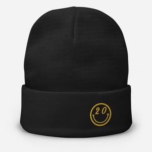 20/happy | Embroidered Beanie