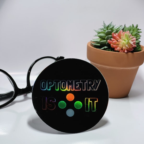 Vision Therapy / Opt is Worth It | Holographic Sticker | Medically-Inspired Gifts for Ophthalmology/Optometry/Optician Eyecare Specialists