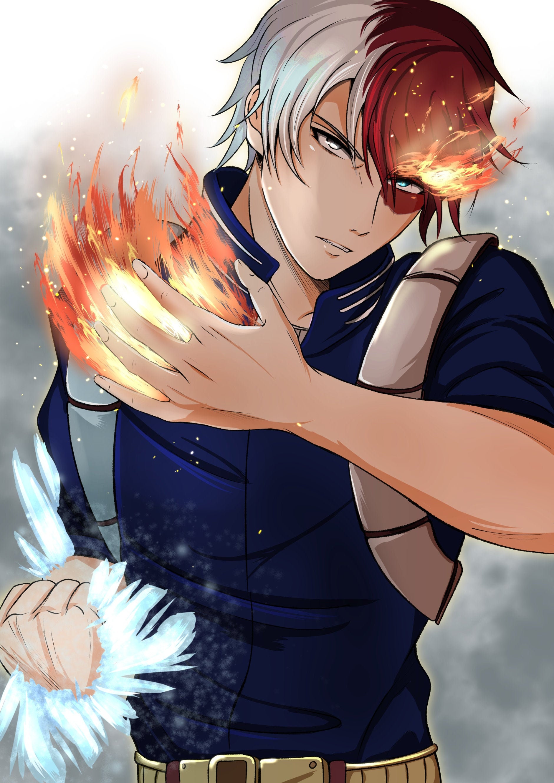 Todoroki Shoto My Hero Academia Anime A4 Gloss Laminated Print | Etsy