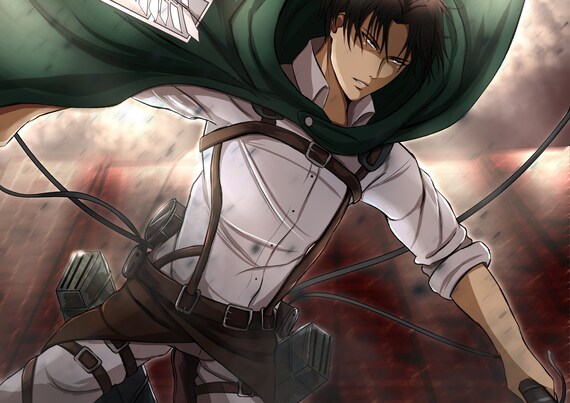 Levi Ackerman Attack On Titan Anime Gloss Laminated Print Etsy Levi Ackerman Attack On Titan Anime Gloss Laminated Print Etsy