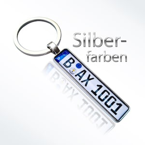 Schlüsselanhänger Autokennzeichen Nummernschild Kennzeichen KFZ Anhänger Auto PKW Geschenk Führerschein Neuwagen