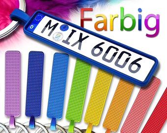 Keyring Car license plate number plate license plate Colorful Car trailer Car passenger vehicle gift driver's license new car
