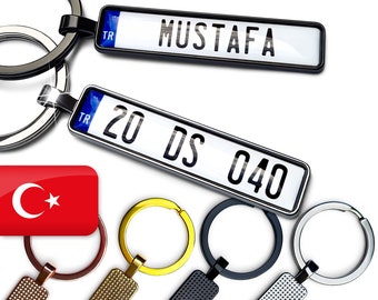 Türkiye keychain car license plate number plate vehicle trailer car passenger car gift Turkish Turkish new car
