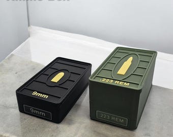 Stackable Ammo Box 22LR, 40 S&W, 45 ACP, 357 Mag, 5.56 Nato, 12 Gauge