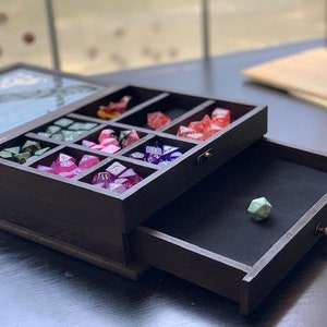 DND Dice Storage Box with Tray