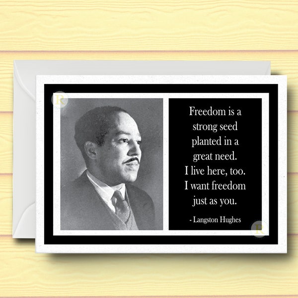 Langston Hughes Inspirational Card