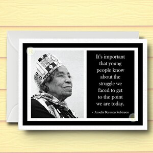 Tarjeta inspiradora de Amelia Boynton Robinson