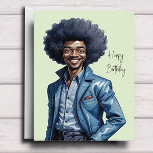 Black Man Birthday Card H2