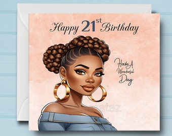 Black Woman Birthday Card M2