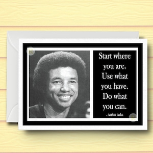 Inspirerende kaart Arthur Ashe