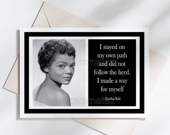 Eartha Kitt Inspirational Card