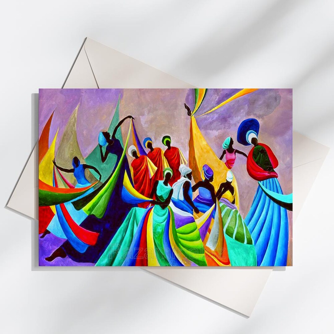 African Card U - Etsy