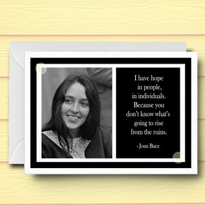 Inspirerende kaart Joan Baez