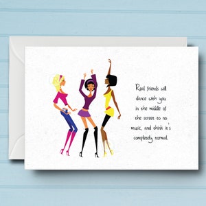 Amici danzanti neri B Card