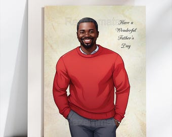 Black Father's Day Card J