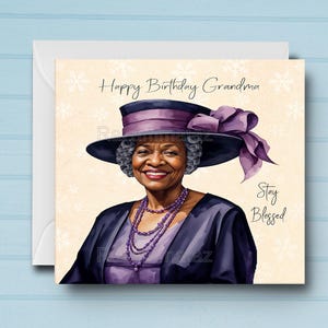 Biglietto di auguri per compleanno donna nera P2