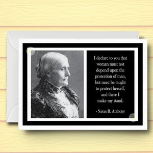 Inspirerende kaart Susan B Anthony
