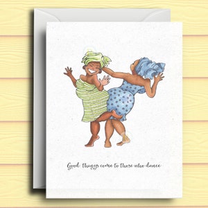 Carte D amis danseurs noire