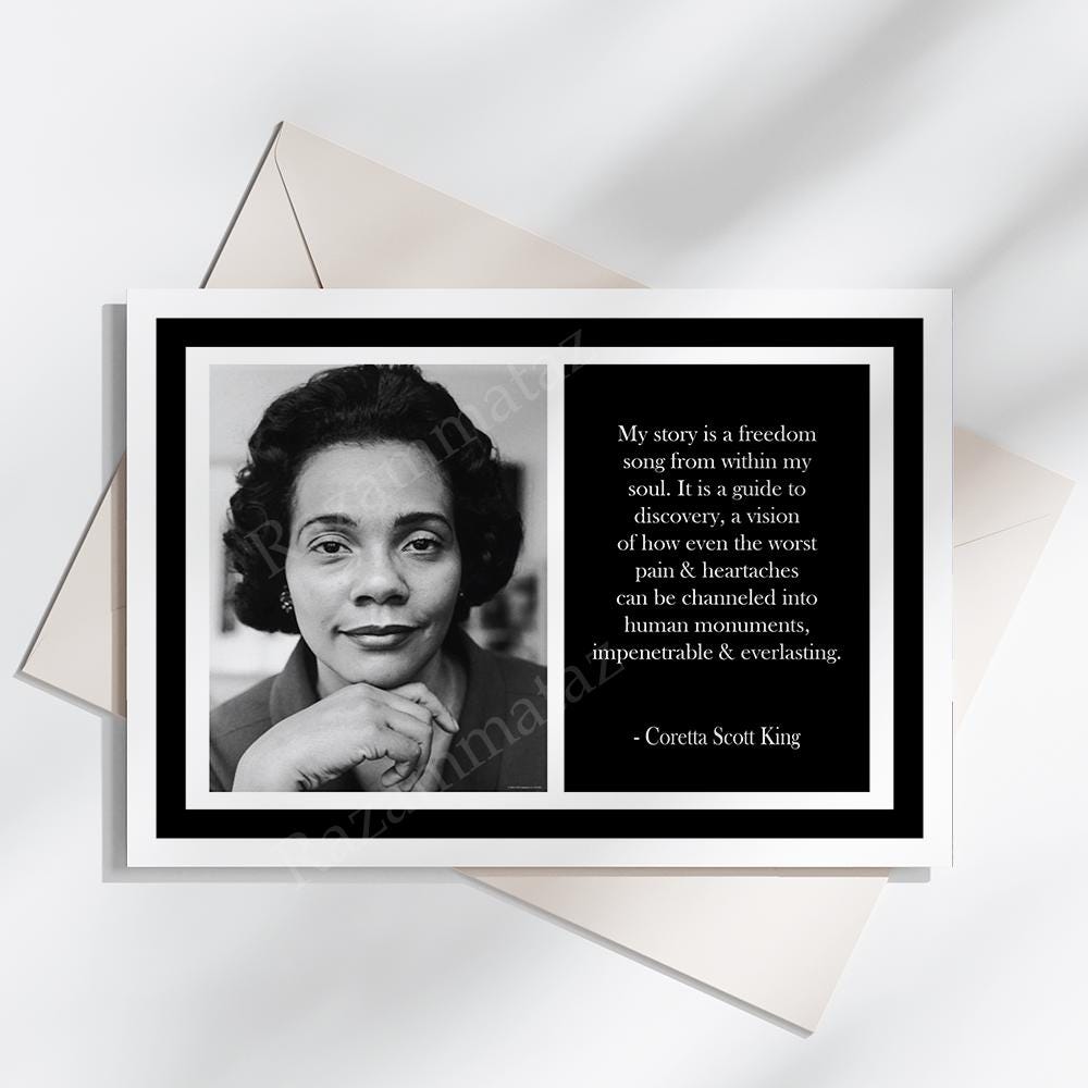 Coretta Scott King A Inspirational Card - Etsy
