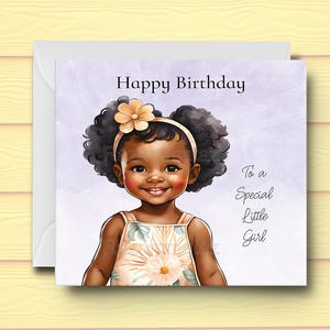 Biglietto di auguri per compleanno ragazza nera G