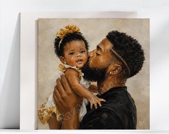 Black Father's Day Card A