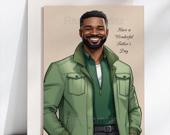 Black Father's Day Card R
