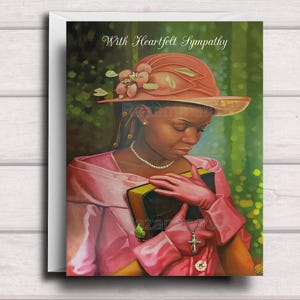 Black Sympathy Card X