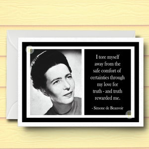 Inspirerende kaart Simone de Beauvoir