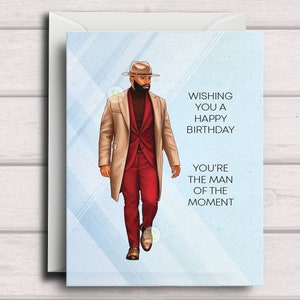 Tarjeta de cumpleaños para hombre negro G
