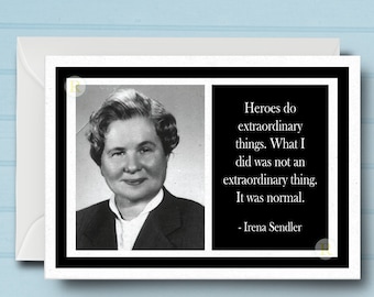 Irena Sendler Inspirational Card