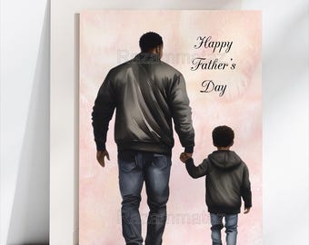 Black Father's Day Card O