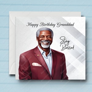 Black Man Birthday Card O